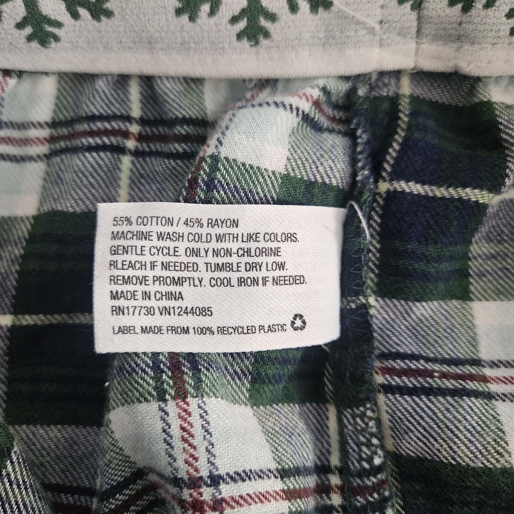 Colsie Blue Green Plaid Large Casual Pajama Shorts - Picture 6 of 6